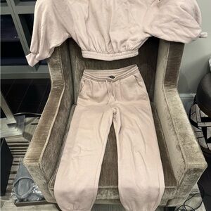 Zara nude beige Sweatpant set